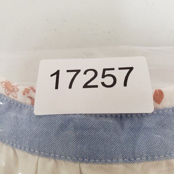 Maeve Womens Floral Patchwork Button Up Shirt Size XL Ivory Long Sleeve Collar - Picture 12 of 14